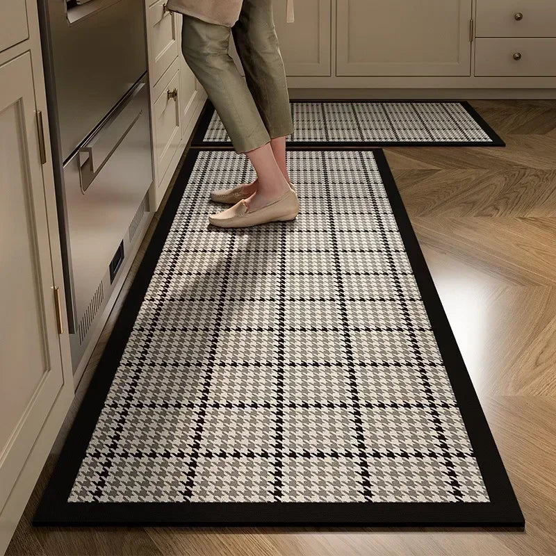 Facaishu Kitchen Floor Mat Absorbent Non Slip PVC Backed Rug