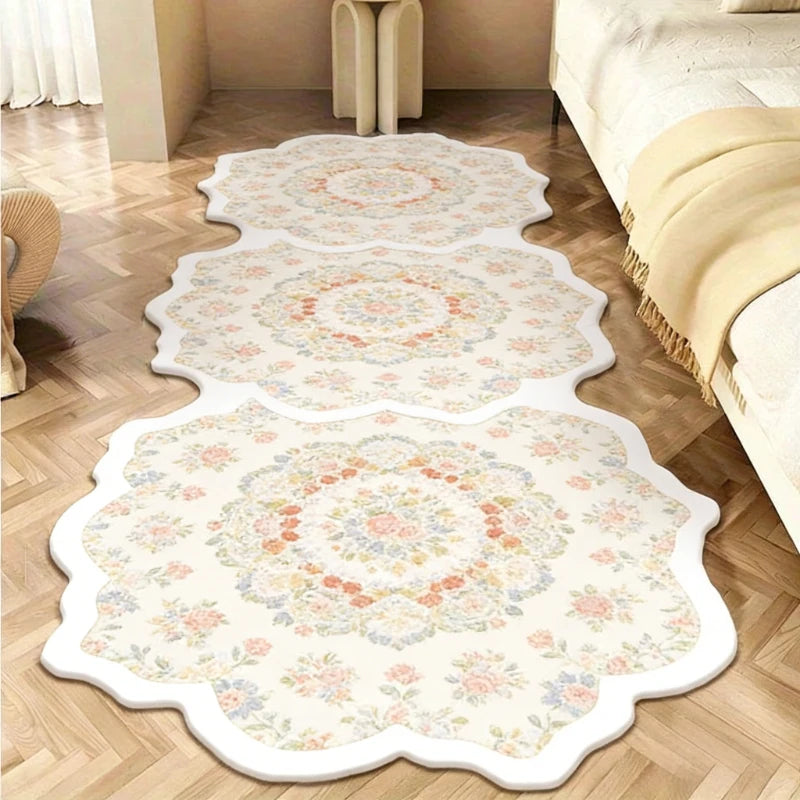 Light Luxury Floral Rug For Living Room And Bedroom Decor