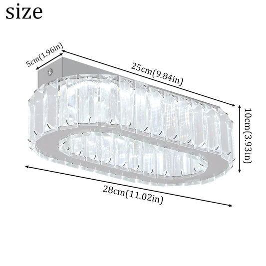 Indoor K9 Crystal Oval Ring Lamp Luxury Interior Decoration Led Chandelier Dining Room Lustre Hanging Lighting For Living Room