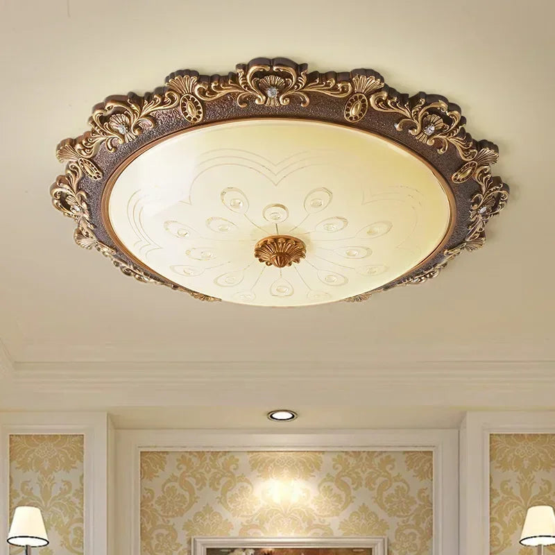 GemSpark European Style Ceiling Lamp With LED Resin Fixture