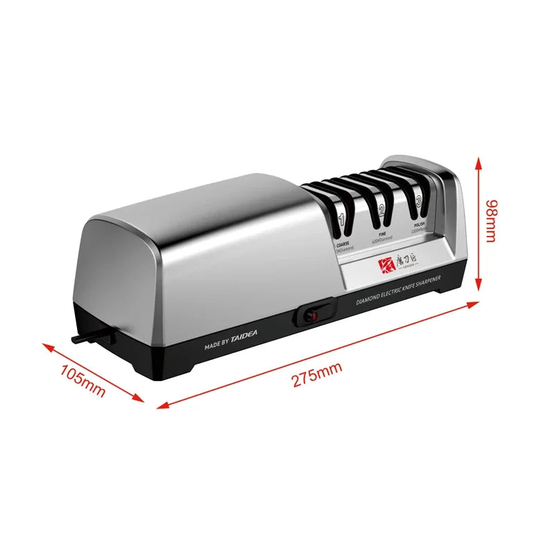 TAIDEA 3-Stage Electric Knife Sharpener For Kitchen Blades, Diamond Abrasive