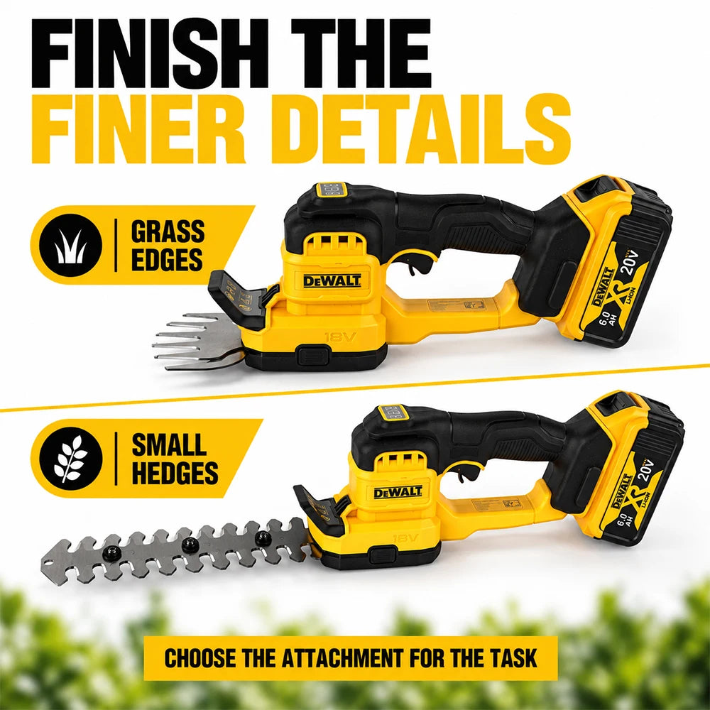 DEWALT DCMHT520N Cordless Hedge Trimmer 18V, 2-in-1 Garden Care Tool with Interchangeable Blades, Bare Tool Only