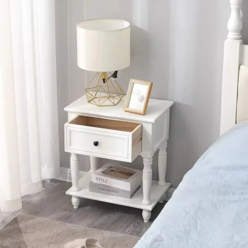 Accent Save Space Night Table American Style Storage Trendy Luxury Nightstand Drawers Organizer Mesa De Noche Trendy Furniture