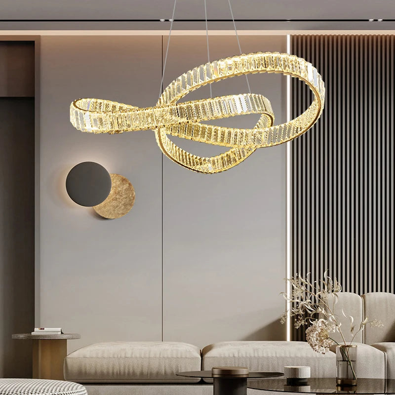 KUALOOL Luxury LED Crystal Chandeliers For Living And Dining Ceiling Lights