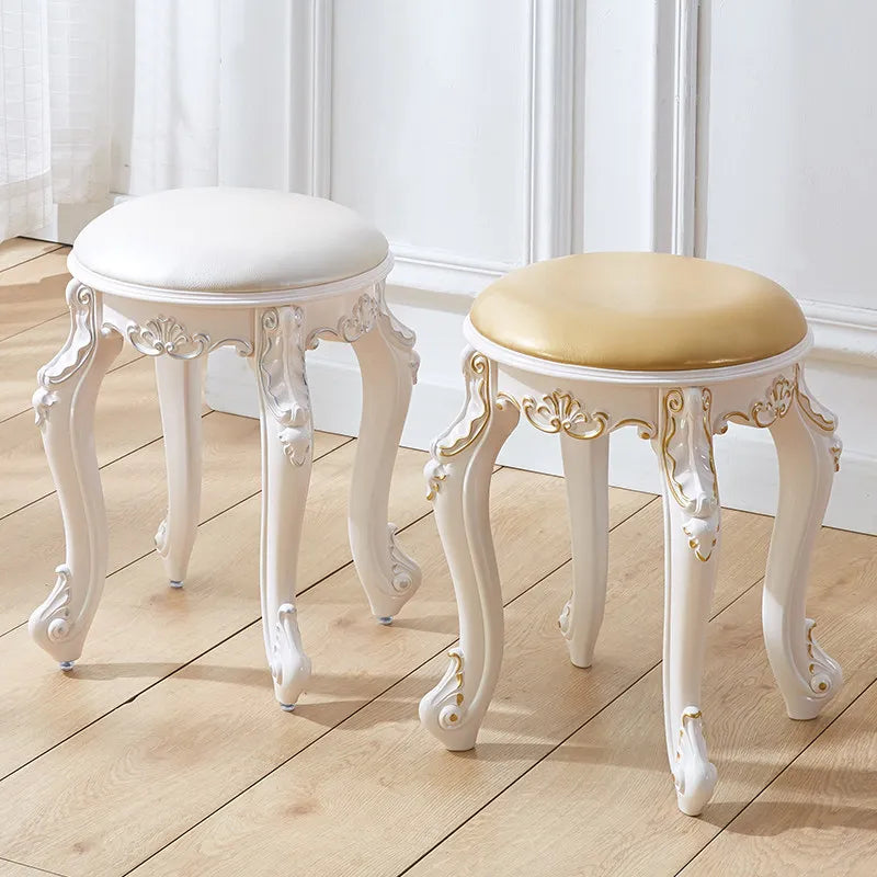 Multi Purpose Upholstered Vanity Stool with Cushion Bedroom Piano Bench