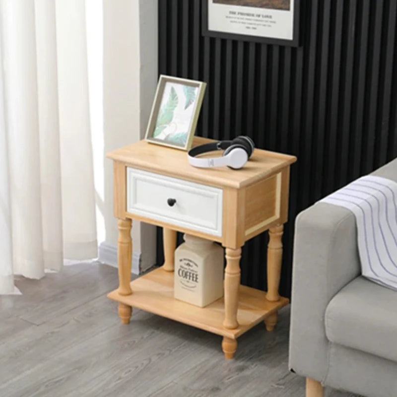 Accent Save Space Night Table American Style Storage Trendy Luxury Nightstand Drawers Organizer Mesa De Noche Trendy Furniture