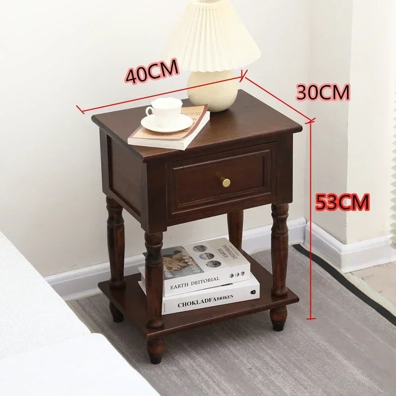 Accent Save Space Night Table American Style Storage Trendy Luxury Nightstand Drawers Organizer Mesa De Noche Trendy Furniture