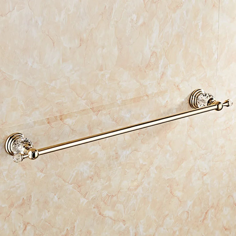 HOBHE Stainless Steel Single Towel Rail Bath Organizer