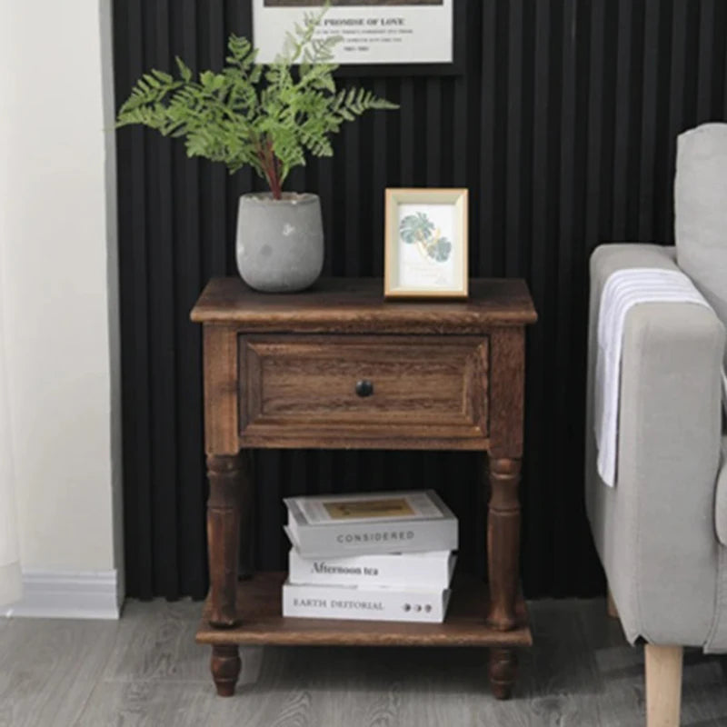 Accent Save Space Night Table American Style Storage Trendy Luxury Nightstand Drawers Organizer Mesa De Noche Trendy Furniture