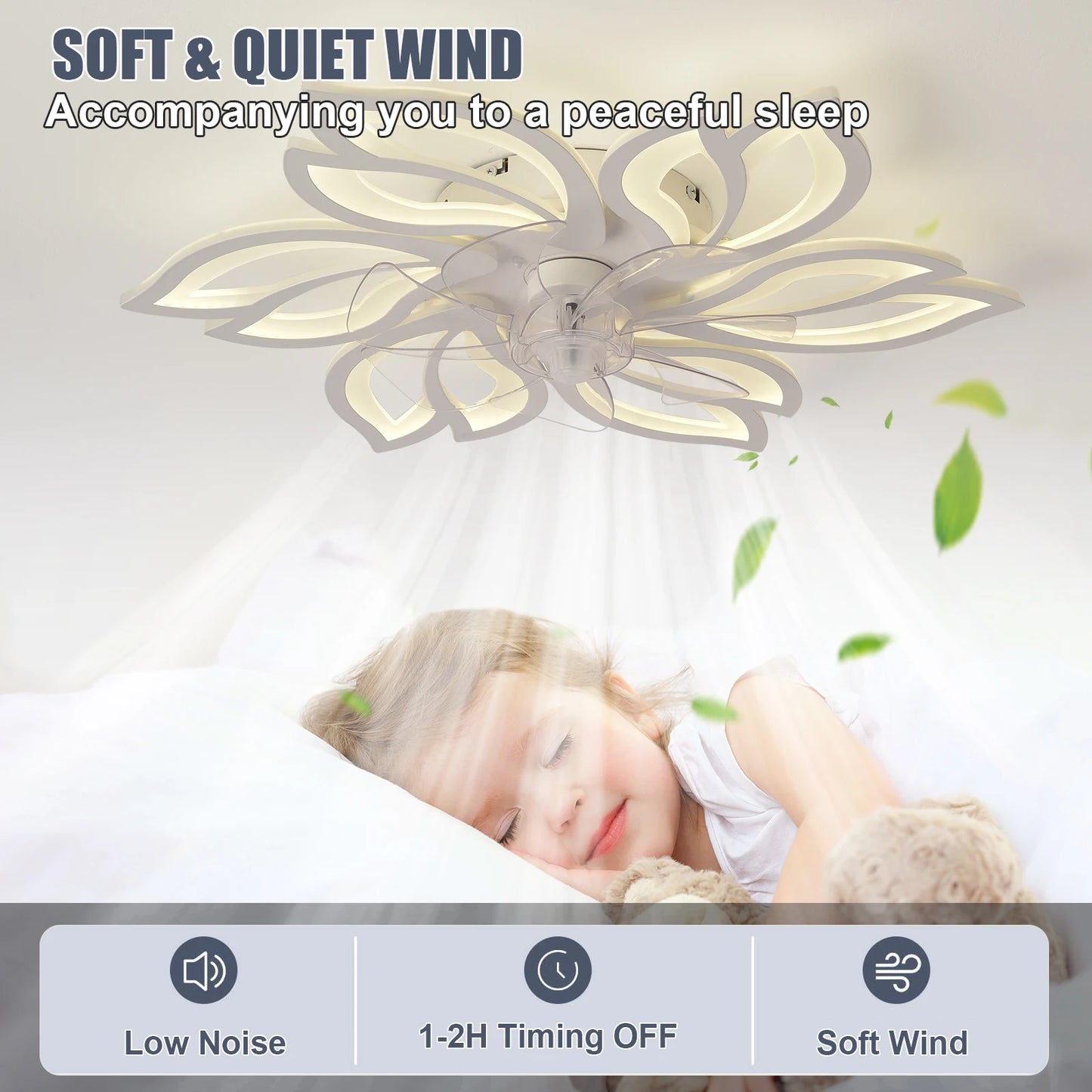 Choice Nordic Ceiling Fan With Remote LED Lighting Fixture