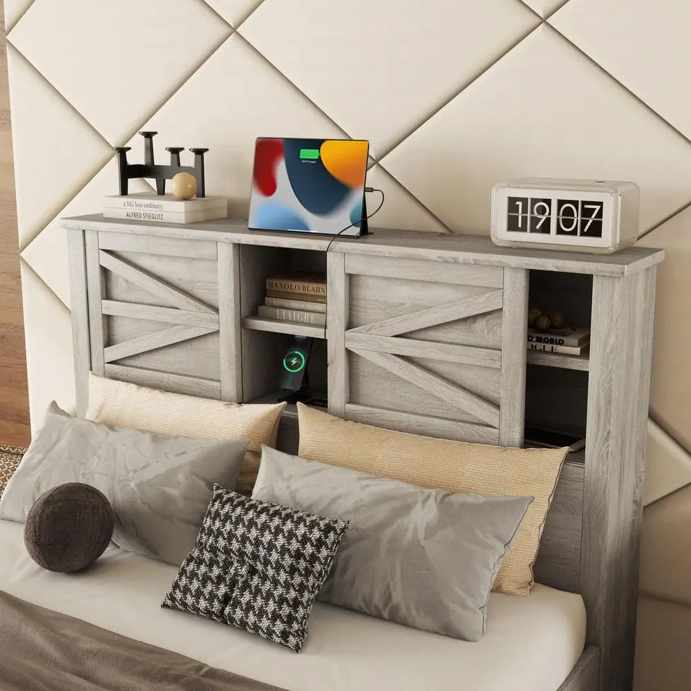 Bedroom Set With Platform Bed Nightstand And Six Drawer Storage