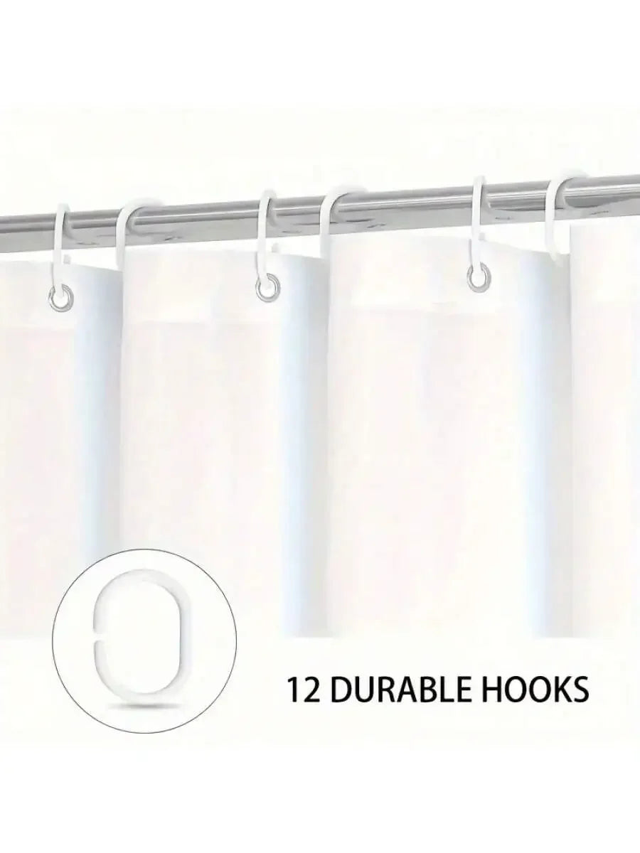 Butterfly Shower Curtain Set With Crystal Embellishments For Bathroom