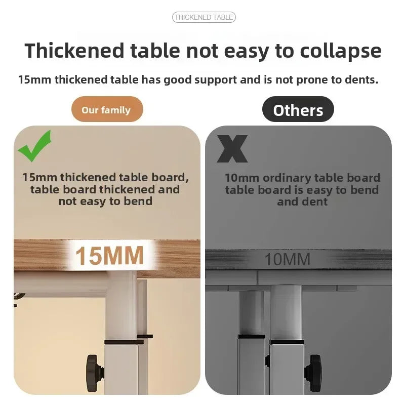 Modern Simple desk Standing lifting table Notebook computer table Workbench Movable folding walker table Durable