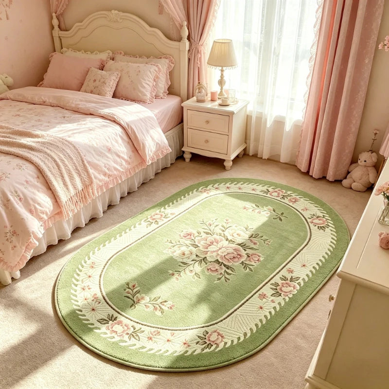 Art Style Plush Flower Rug For Living Room And Bedroom