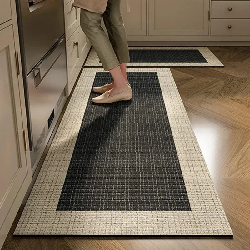 Facaishu PVC Kitchen Mat Non Slip Waterproof Rug Oil Proof