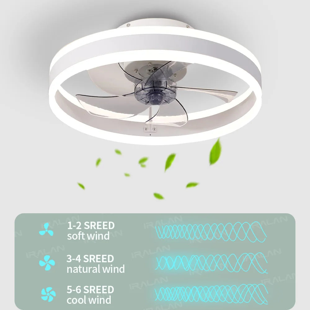 IRALAN Modern Ceiling Fan With Lighting Remote Control