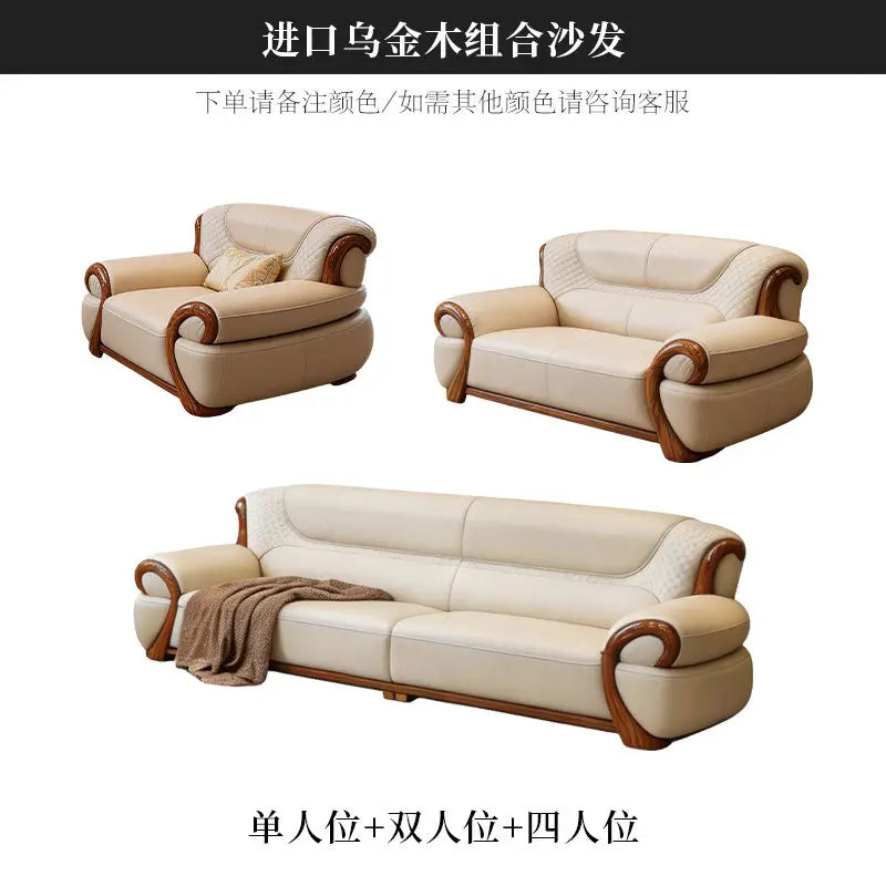 DUTRIEUX Modern Minimalist Leather Accent Armchair for Living Room