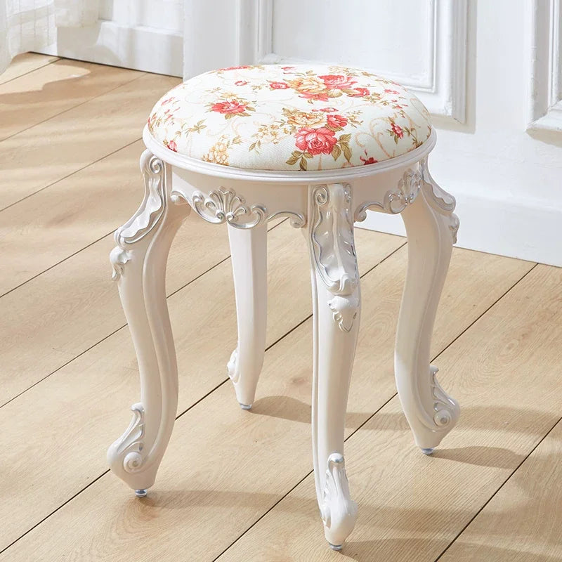 Multi Purpose Upholstered Vanity Stool with Cushion Bedroom Piano Bench