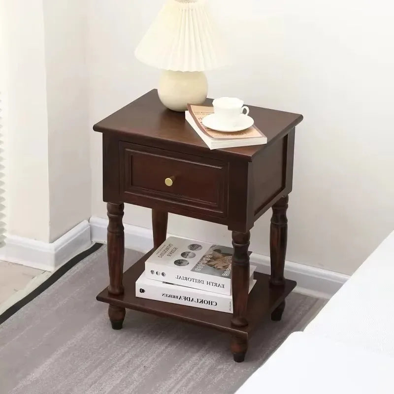Accent Save Space Night Table American Style Storage Trendy Luxury Nightstand Drawers Organizer Mesa De Noche Trendy Furniture