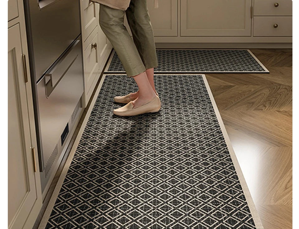 Facaishu Kitchen Floor Mat Absorbent Non Slip PVC Backed Rug