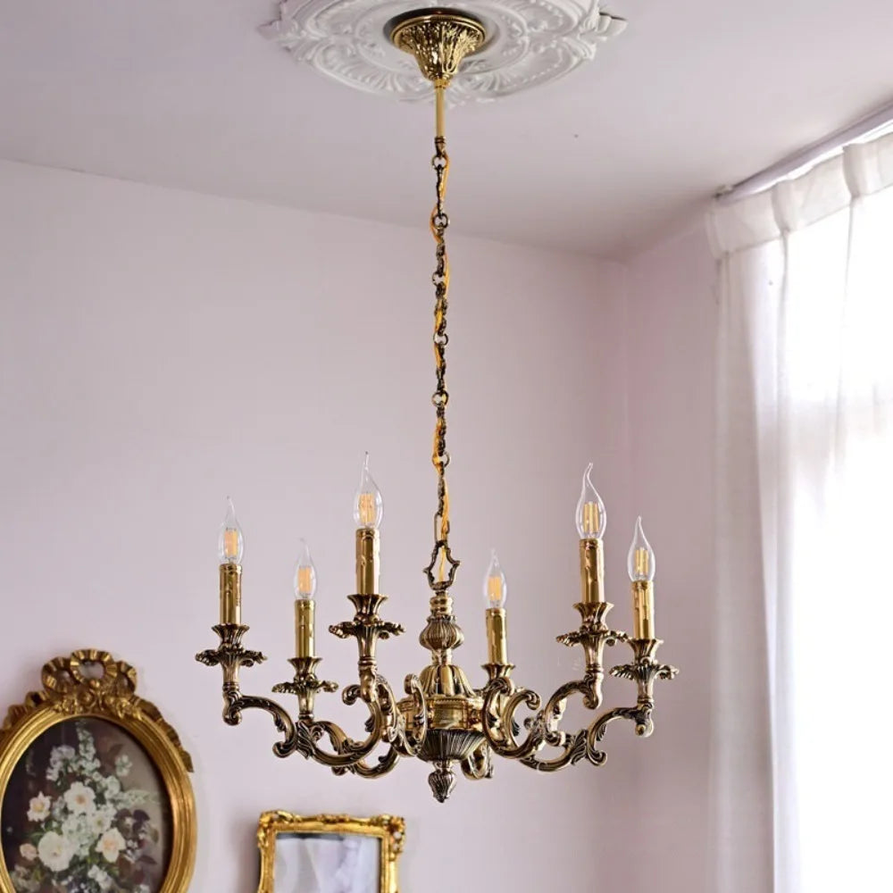 Minimalist Copper Pendant Chandelier for Dining Room and Living Spaces