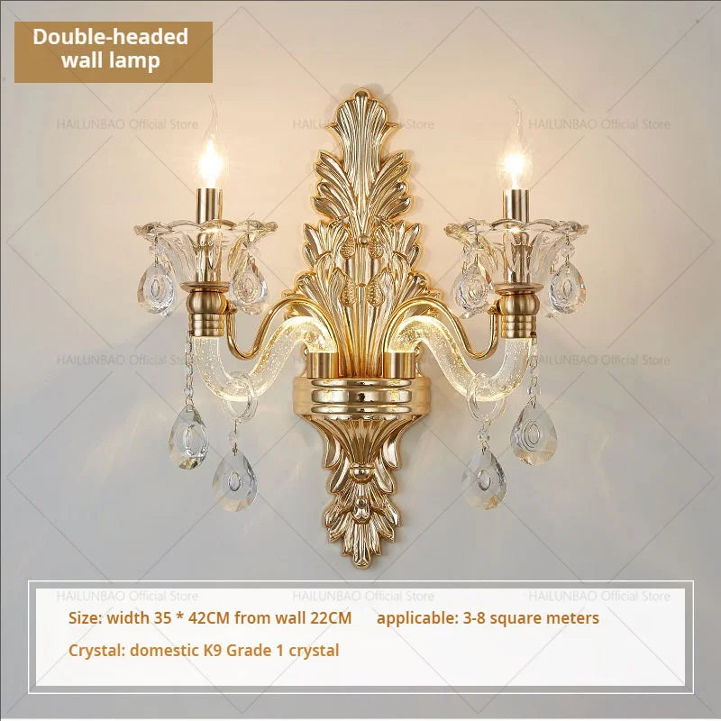 Hot European Style Villa Duplex Living Room Candle Crystal Chandelier Fashion Hotel Lobby Lobby Project Simple Lighting Lighting