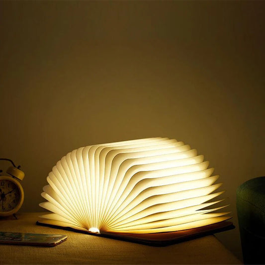 Folding LED Book Lamp, USB Rechargeable Magnetic Portable Eye-Caring Night Light, Cordless Reading Lamp for Travel Home Use