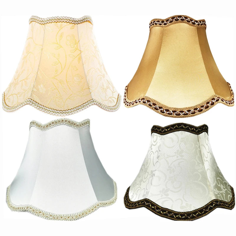Vintage Floral Lampshade With Bead Trim For Nordic Home Decor