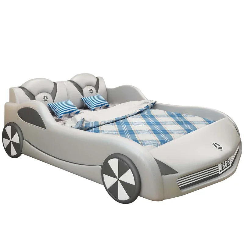 Children Luxury Boys Bed Pretty Unique Cute Nightstand Wood Storage Bed Car Design Camas Moderrna Inteligentes Bedroom Furniture