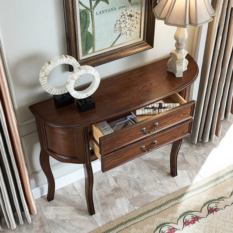 XMSJ Modern Console Table With Drawer For Living Room Storage