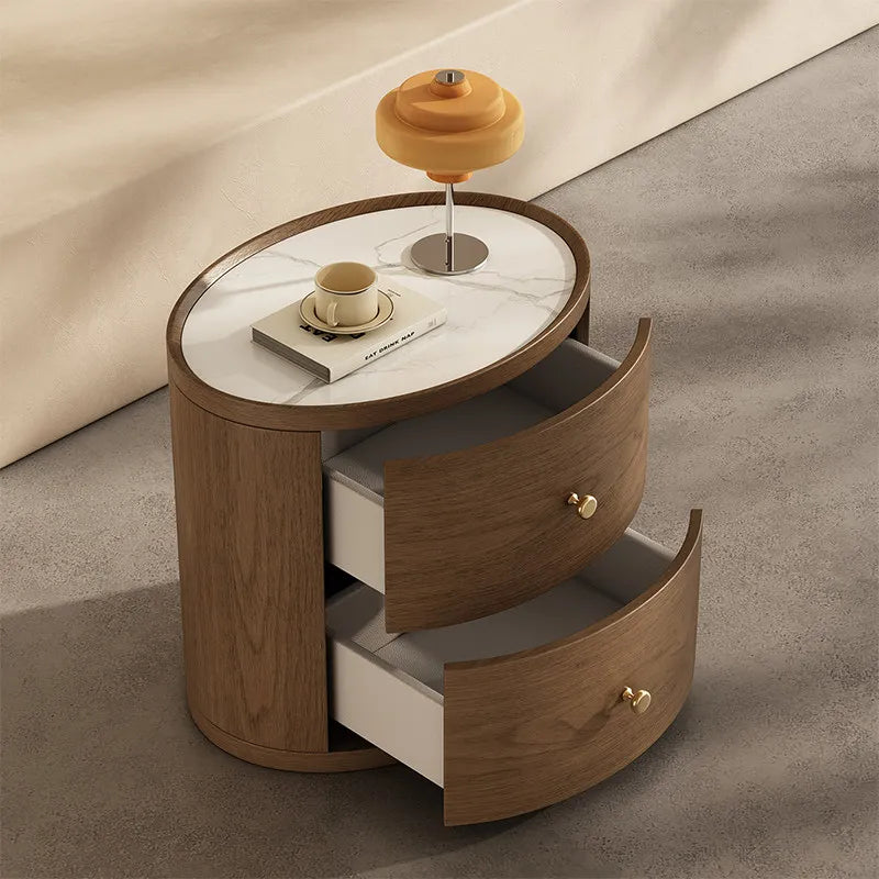 Dutrieux Modern Bedside Table With Drawers Minimalist Nightstand