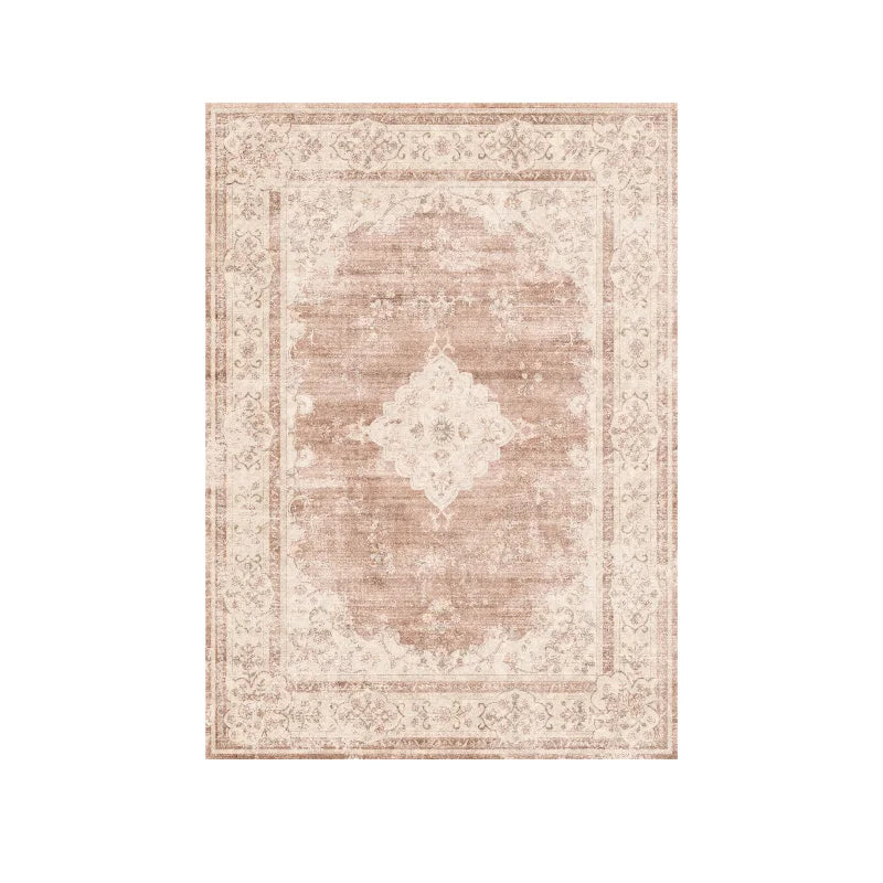 American Retro Plush Living Room Rug Soft Bedroom Carpet Washable