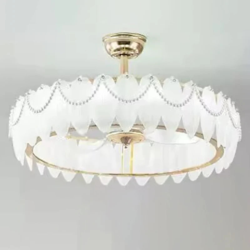 Yue Huqin Crystal Chandelier Ceiling Fan Pendant Light