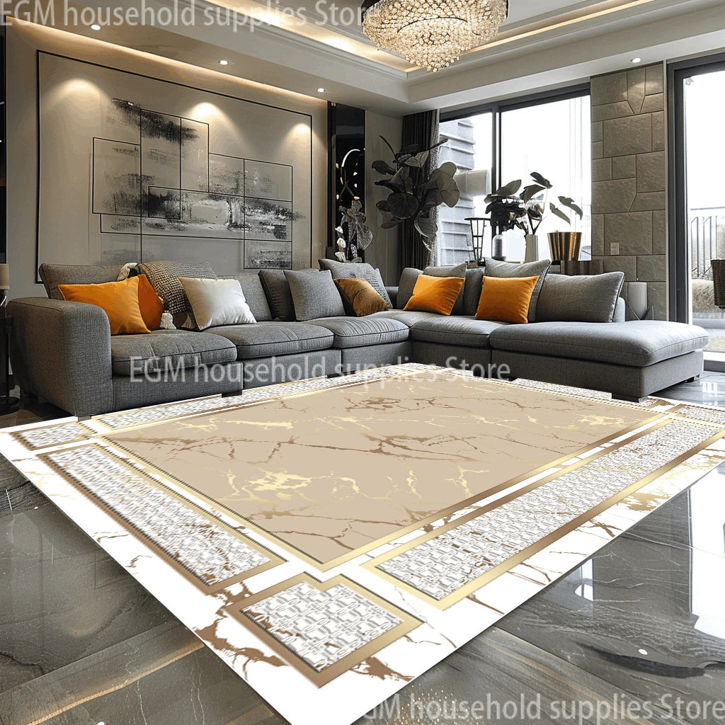 European Style Luxury Rug Non Slip Carpet For Living Room