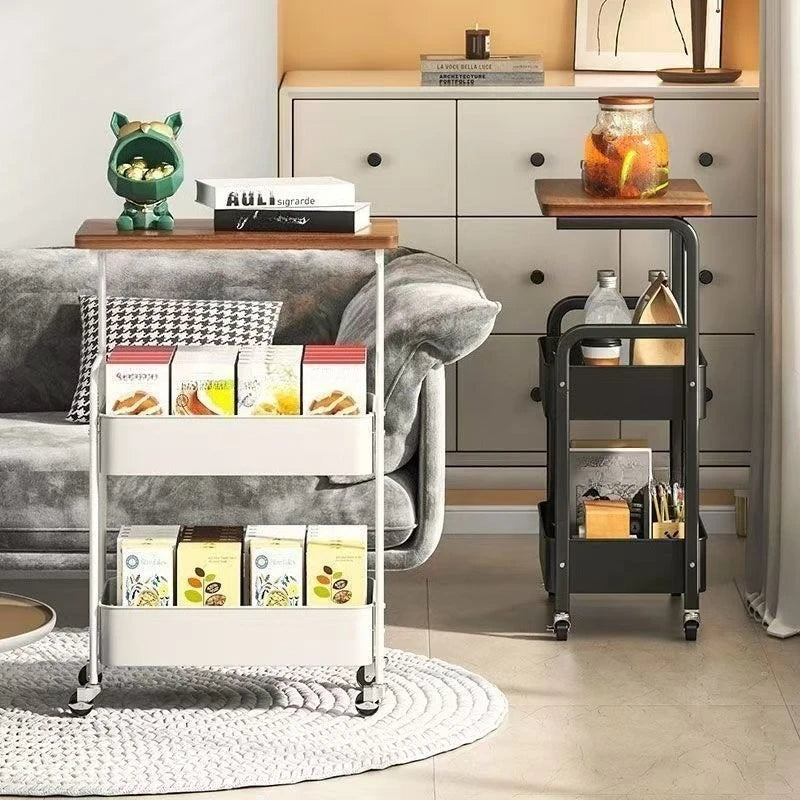 Heavy Duty Steel Rolling Storage Cart With Locking Wheels