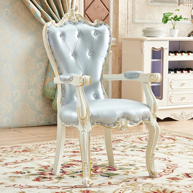 DUTRIEUX European Solid Wood Dining Chair Princess Lazy Throne