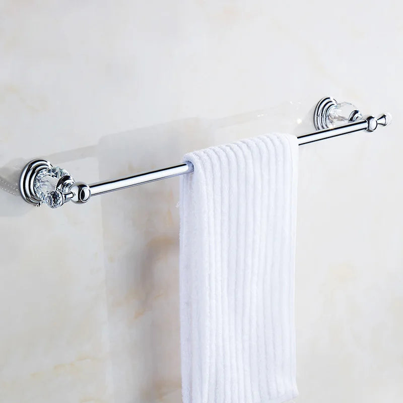 HOBHE Stainless Steel Single Towel Rail Bath Organizer