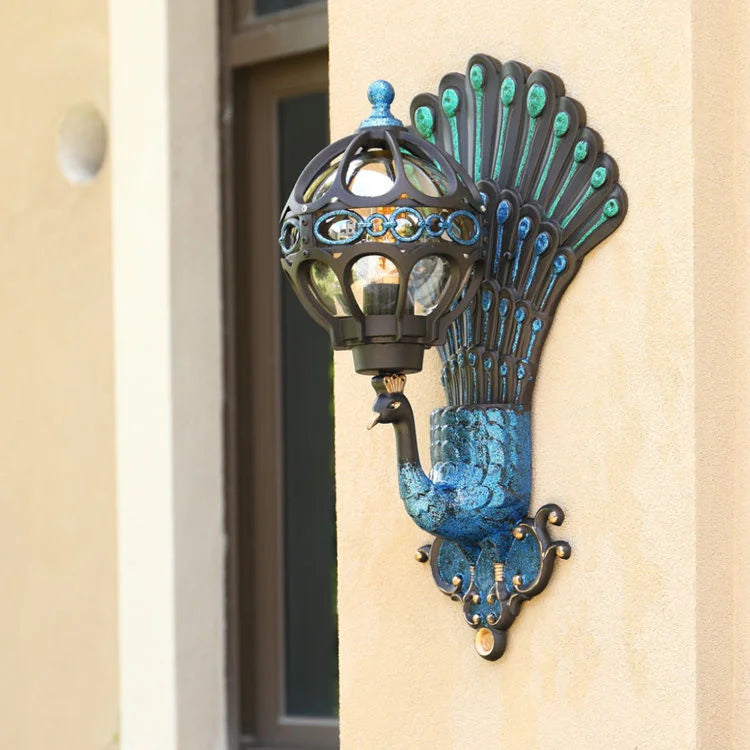 Outdoor Courtyard Pillars Large Entrance Wall Lights Terrace Retro Courtyard Villa Exterior Wall Balcony Outdoor Courtyard Light