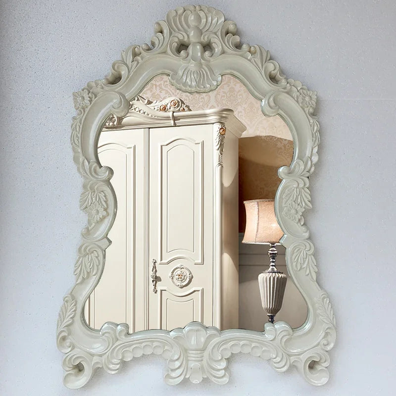 European Style Wall Mounted Bathroom Mirror With Waterproof Decorative Frame