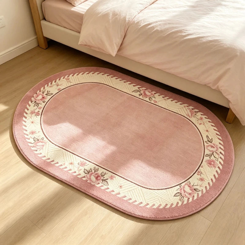 Art Style Plush Flower Rug For Living Room And Bedroom