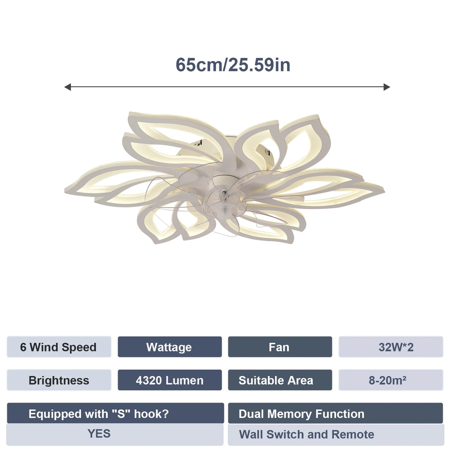 Choice Nordic Ceiling Fan With Remote LED Lighting Fixture