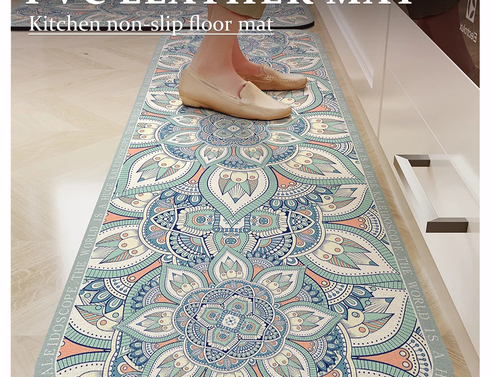 Facaishu Kitchen Floor Mat Waterproof Non Slip Oil Proof Rug