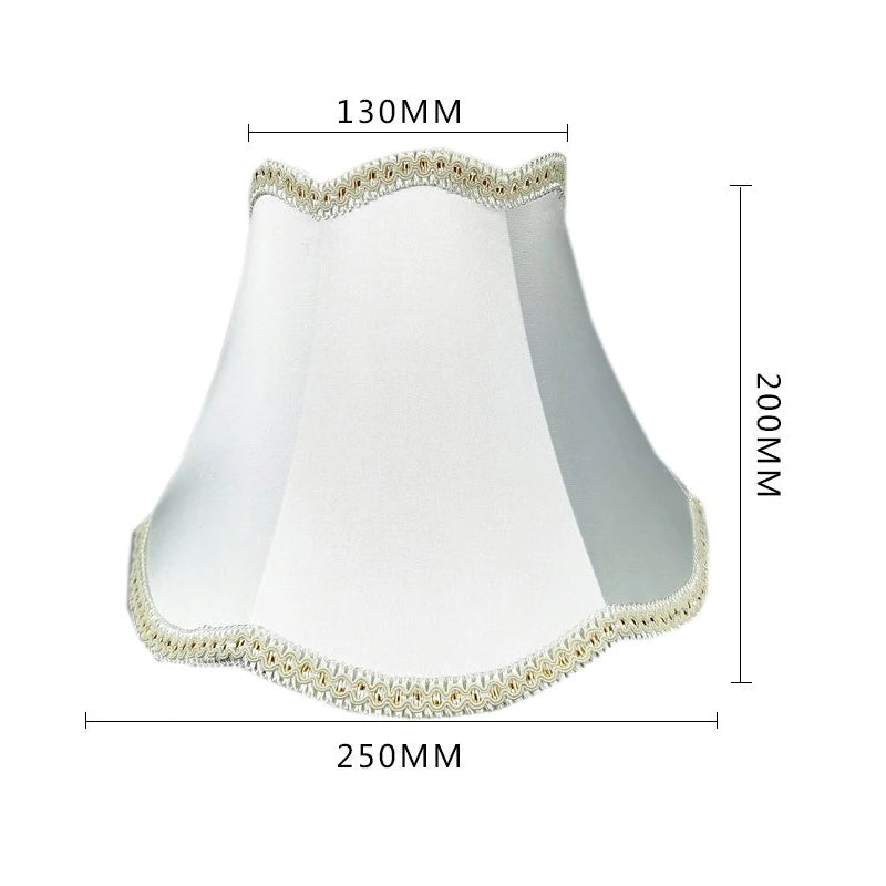 Vintage Floral Lampshade With Bead Trim For Nordic Home Decor