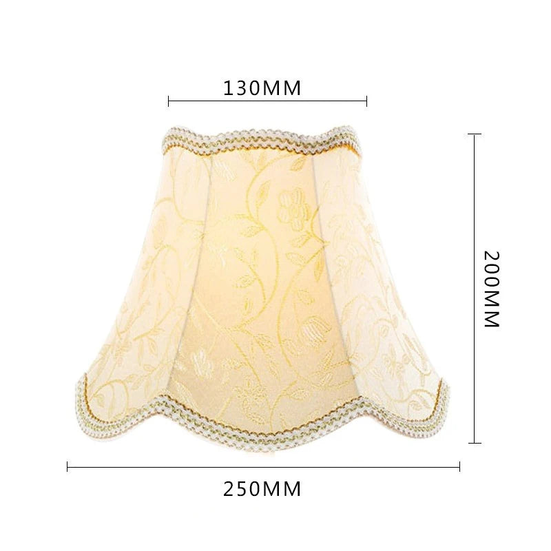 Vintage Floral Lampshade With Bead Trim For Nordic Home Decor