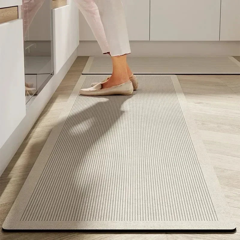 Facaishu Kitchen Floor Mat Absorbent Non Slip PVC Backed Rug