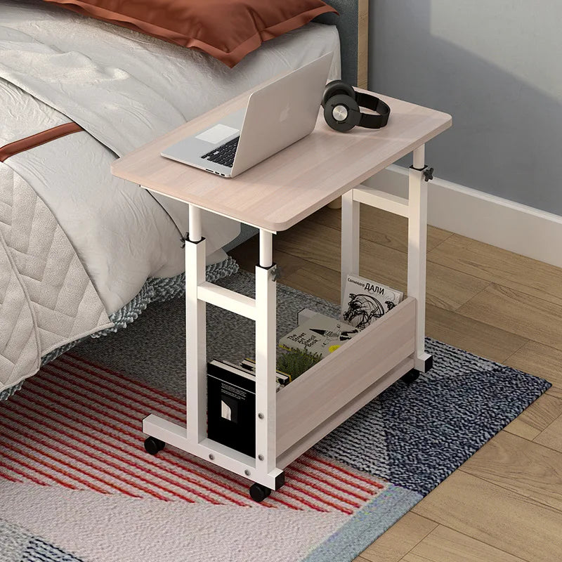 Modern Simple desk Standing lifting table Notebook computer table Workbench Movable folding walker table Durable