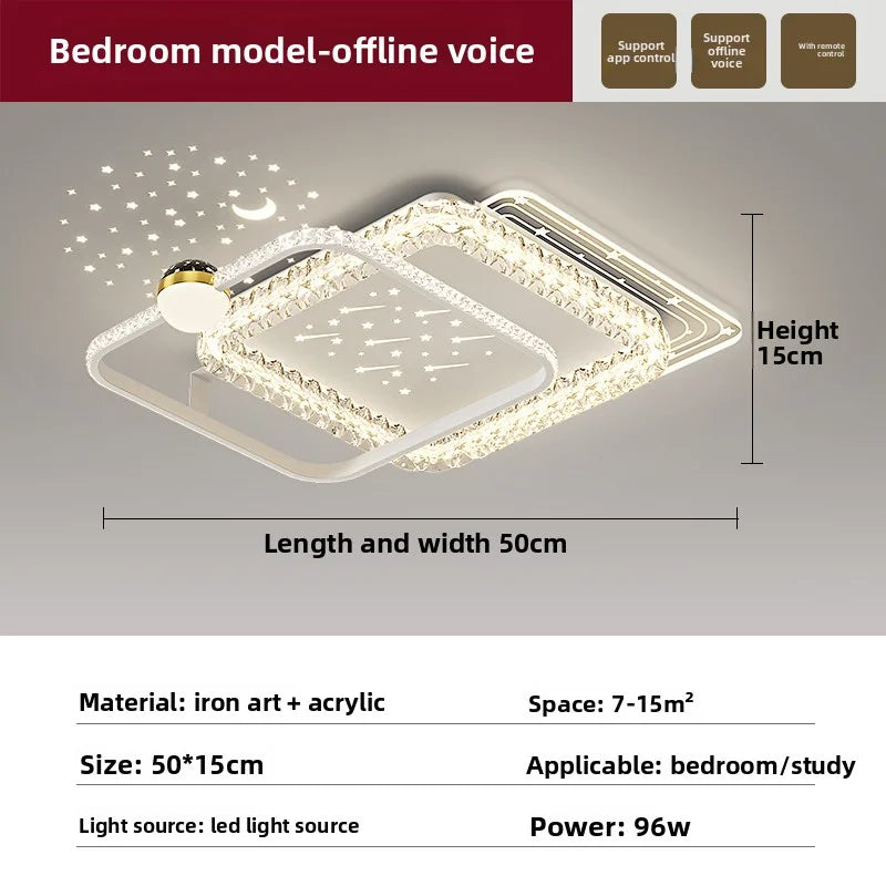 Brushed Stainless Ceiling Lamp For Living Room Foyer And Study