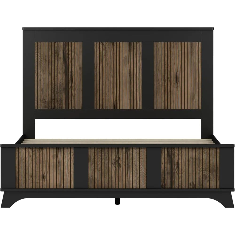 MKDK 4 Piece Bedroom Set With Platform Bed And Nightstands