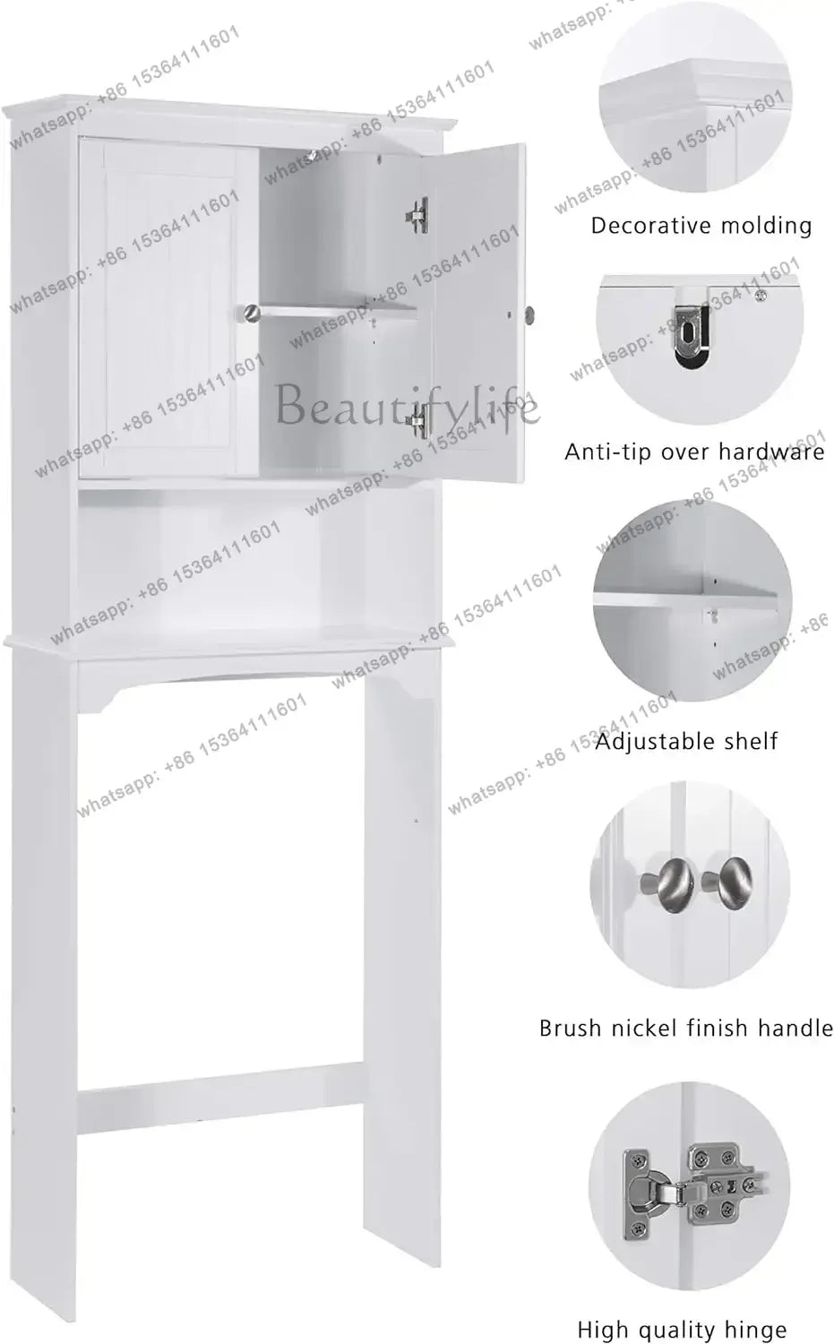 Over The Toilet Storage Cabinet, Bathroom Shelf Over Toilet, Bathroom Storage Cabinet Organizer