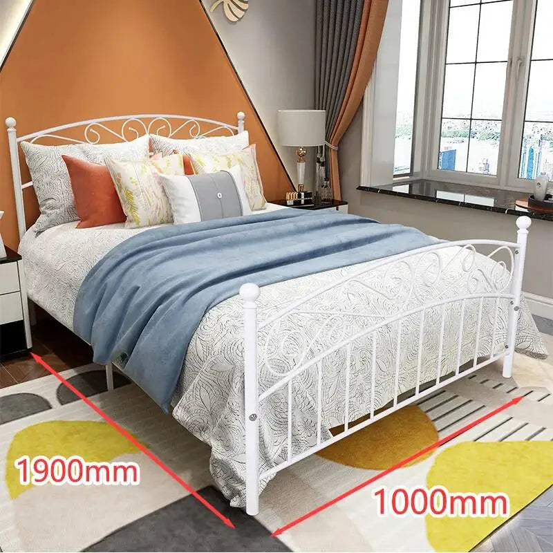 Elegant Simple Metal Bed Frame for Bedroom Guest Room Bedstead Modern Nordic Iron Mattress Pallet 1/1.5m Home Durable Bed Bases